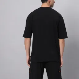 Griffel Black Cotton Loose Fit Printed Co-Ord Set image 2