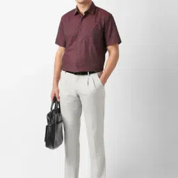 Van Heusen Maroon Regular Fit Shirt image 5
