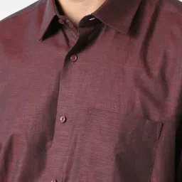 Van Heusen Maroon Regular Fit Shirt image 4