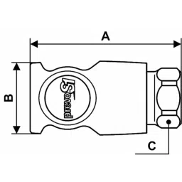 PREVOST Composite Body Female Safety Quick Connect Coupling, G 1/2 Female Threaded, CSI 061103CP image 3