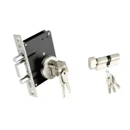 Bonus SST 60 mm Mild Steel Chrome Plated Finish 66 Mortice Lock Set image 3