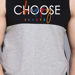 SLOWLORIS Pack Of 2 Printed Scoop Neck Gym Vests VSL26 CMB(CHS BLACKGREY)(JUST WHITE) image 4