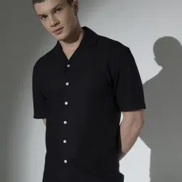 Hubberholme Black Boxy Fit Shirt-image-90
