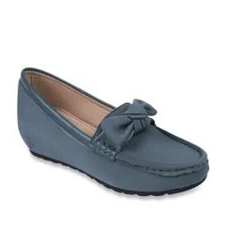 The White Pole Women's Grey Casual Loafers image 3