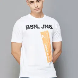 Bossini White Cotton Regular Fit Printed T-Shirt-picture-12
