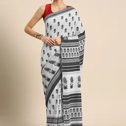 BUTA BUTI Floral Pure Cotton Saree-picture-28