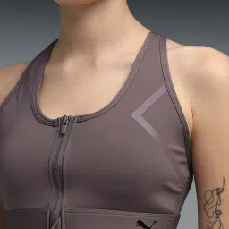 Puma Front Zip Womens High Impact Support Sports Bra image 2