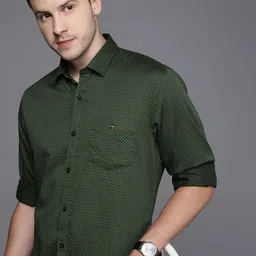 Louis Philippe Sport Pure Cotton Slim Fit Checked Casual Shirt-picture-40