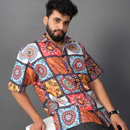Mast & Harbour Men Relaxed Printed Casual Shirt image 4