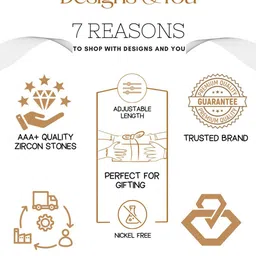 Designs & You Silver-Plated American Diamond-Studded Finger Ring image 3