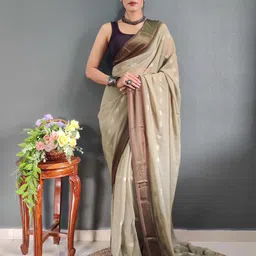 DIVASTRI Woven Design Satin Ready to Wear Saree-picture-19