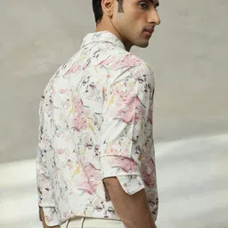 Mufti Men Slim Fit Spread Collar Floral Printed Casual Shirt image 3