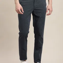 Turtle Men Relaxed Skinny Fit Mid-Rise Chinos Trousers-image-63