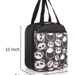 Echo Boomers Premium Panda Pint Lunch BagStylish, Lightweight, Attractive, & Durable Meal Companion and versatile bag - Black image 4