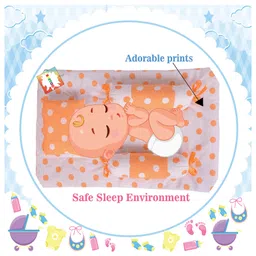 Kwitchy Baby Bedding Combo New Born Complete Sleeping Essentials - Orange image 5