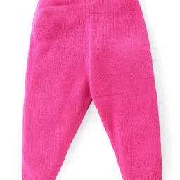 Babyhug Knitted Full Sleeves Sweater Set With Colour Aztec Design - Pink image 5