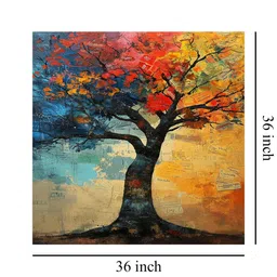 999Store Yellow & Red Tropical Canvas Wall Paintings image 5
