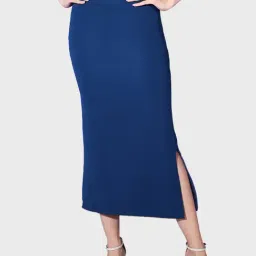 BUYNEWTREND Navy Pencil Skirt-picture-30