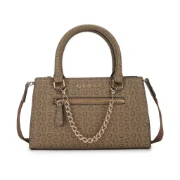 Guess Mocha Saffron Logo Satchel image 2