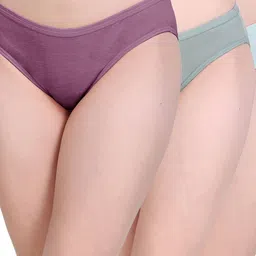 SHYAM SONS FLAIR Pack Of 3 Mid-Rise Anti Bacterial Bikini Briefs image 3