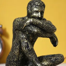 eCraftIndia Assorted Gold Rakhi with Man Showpiece image 2