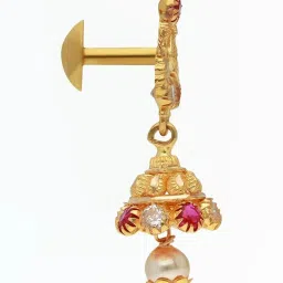 Malabar Gold and Diamonds 22k (916) BIS Hallmark Yellow Gold Jhumki Earrings for Women image 2