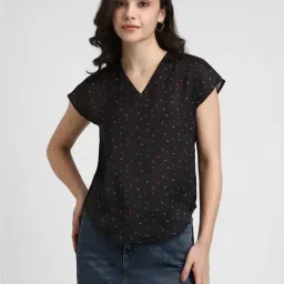 Forever 21 Black Printed Top-picture-35