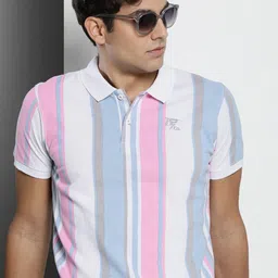 The Indian Garage Co Striped Polo Collar T-shirt-picture-35