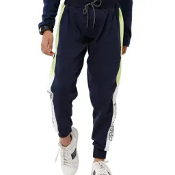 Under Fourteen Only Kids Navy & Green Printed Joggers-picture-26