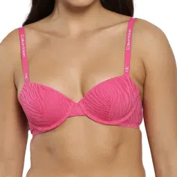 Calvin Klein Pink Lace Regular Fit Bra-image-44
