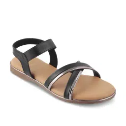 Tresmode Women's Black Ankle Strap Sandals-picture-14