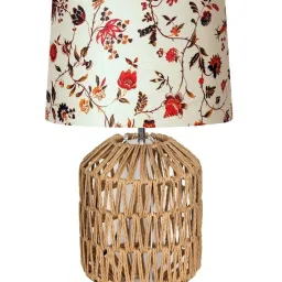 Homesake Multicolor Raffia Table Lamp image 2
