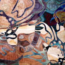 Romee Blue Polyester Abstract Curtains and Sheers image 2