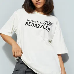 max Women Graphic Printed Round Neck Cotton Oversized T-shirt-image-74