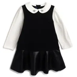 Chicco Girls Black Regular Fit Dress-picture-13