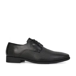 Alberto Torresi Men's Red Jaery Series Black Derby Shoes image 2