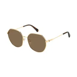 Polaroid Brown Geometric Polarised and UV Protected Lens Sunglasses for Women-image-0