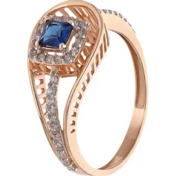 Malabar Gold and Diamonds 18k (750) BIS Hallmark Rose Gold Ring for Women-picture-37