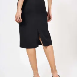 Annabelle by Pantaloons Black Shift Skirt image 2