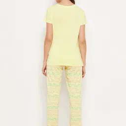 Madame M Secret Yellow Regular Fit Nightsuit image 2