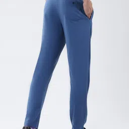 Monte Carlo Blue Solid Regular Fit Trackpants image 2