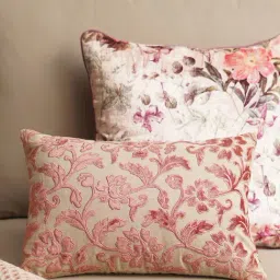 Pure Home and Living Pink Cotton Appliqued Cushion Cover-picture-18