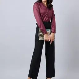 Style Quotient Maroon Regular Fit Formal Shirt image 4