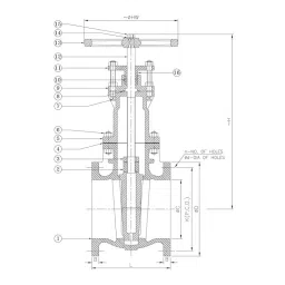 Leader 2-1/2 Inch, 65 mm Cast Iron Wheel Operated Gate Valve CI 004 image 2