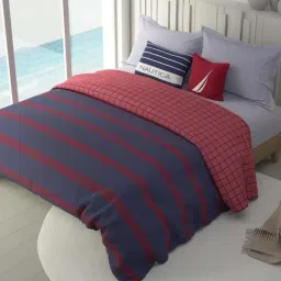 Nautica Ocean View Blue & Red 160 TC Cotton Double Comforter-picture-16