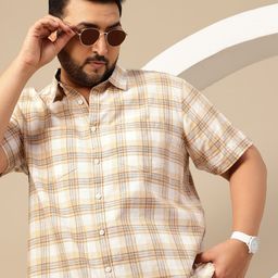 Sztori Men Plus Size Checked Casual Shirt-picture-29