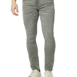Spykar Grey Cotton Slim Fit Printed Jeans-picture-28