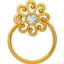 Kisna Diamond & Gold Jewellery 18k Gold & Diamond AinsleyNosepin for Women-picture-28