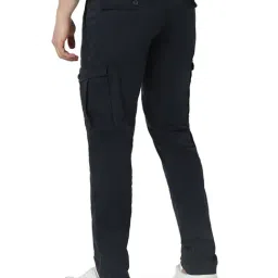 Spykar Blue Cotton Regular Fit Cargo Pant image 2