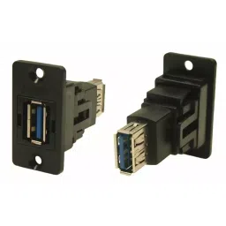 RS PRO Straight Panel Mount USB Connector 2 Port Type A to A, 2188300-picture-34